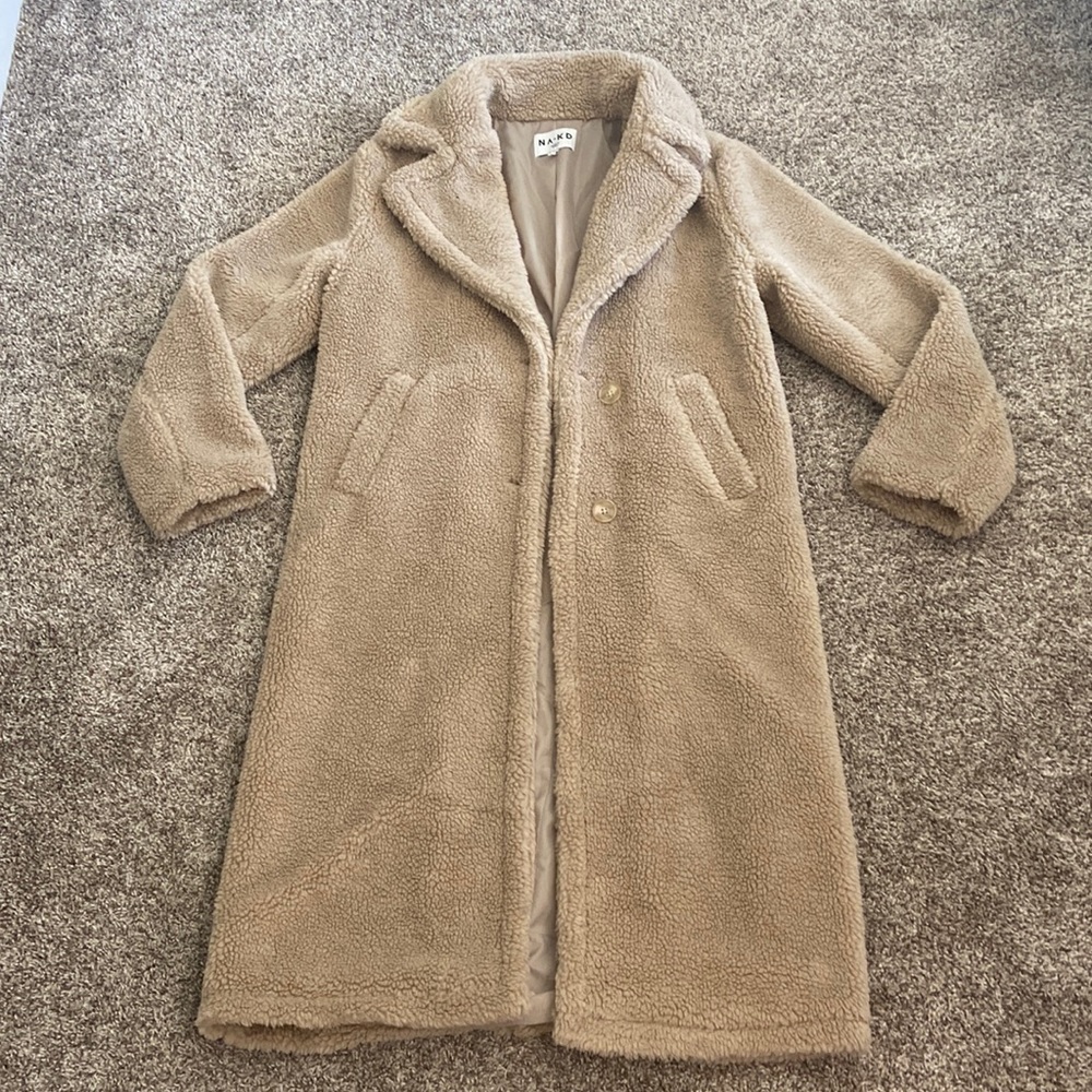 NA-KD Teddy Bear Trench Coat